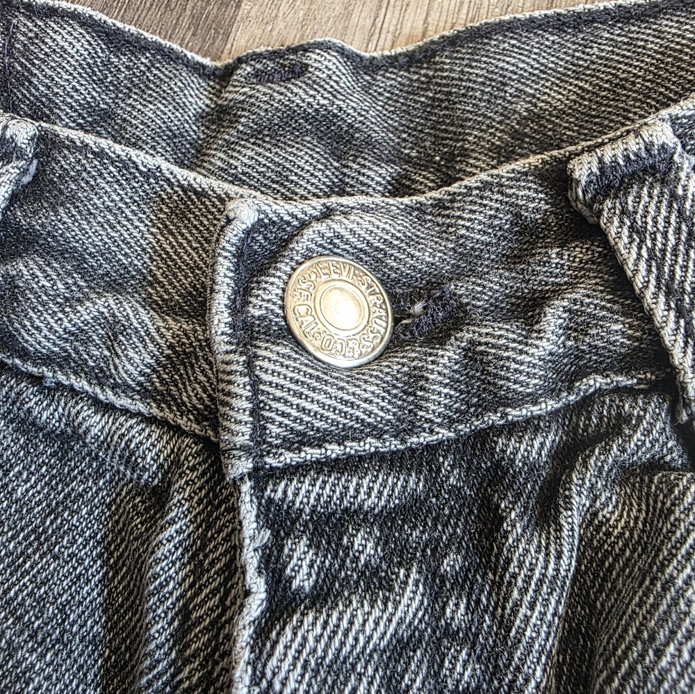 LEVIS VINTAGE 90s 80s Rock Bombshell Mom Jeans Grey Wash 550 Authentic - Picture 10 of 15